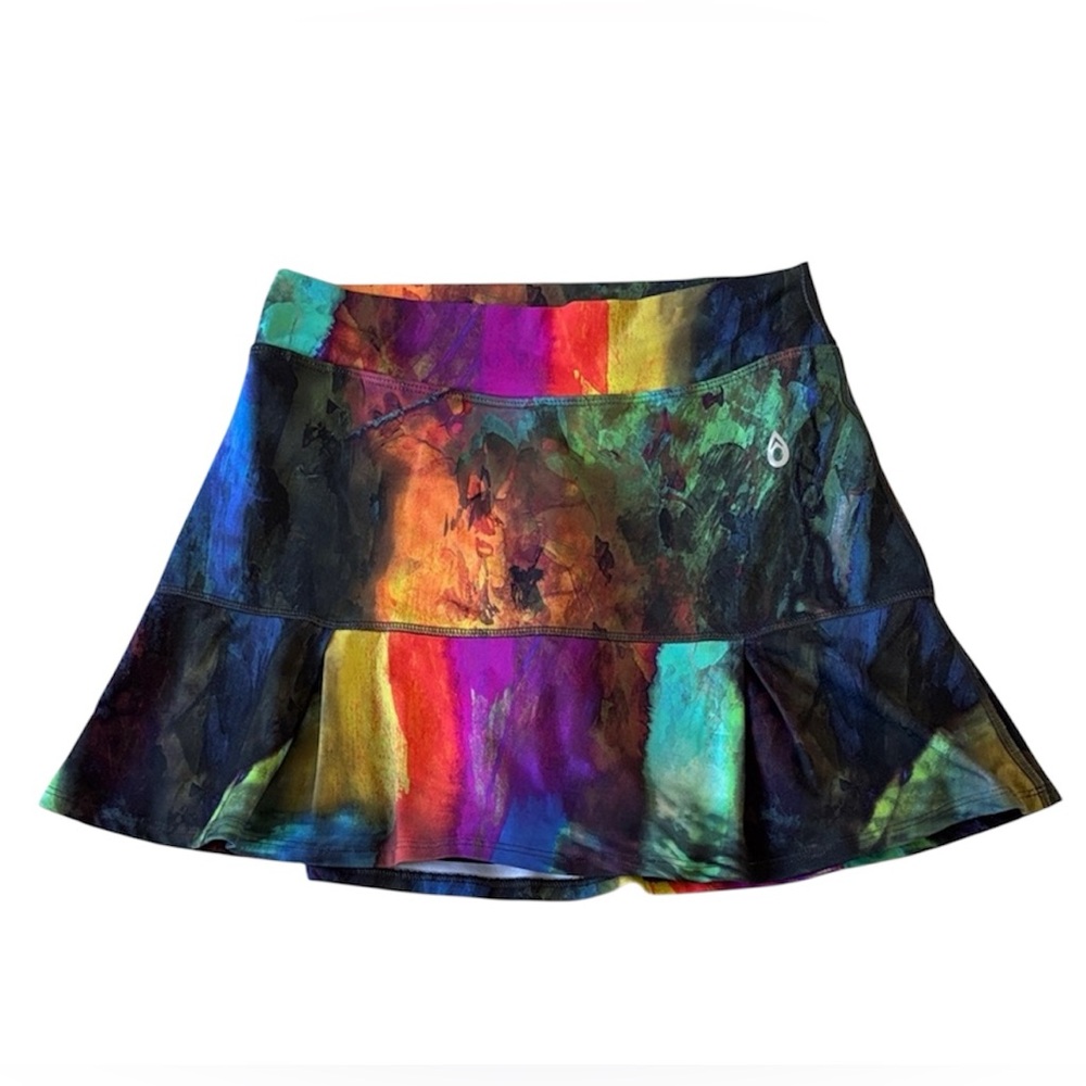 Dona Jo Multi Color Athletic Skirt Skort